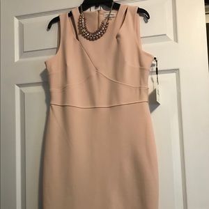 Sleeveless Sheath Dress with Cut Out at Shoulder